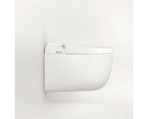 Artceram Hype Унитаз-биде 38х59см., подвесной, безободковый, saniglaze, soft-close, с пультом управления, цвет: белый матовый. KHYV001 05 00