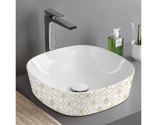 Artceram Ghost Раковина Oslash;42 см, без отв., без перелива, на столешницу, цвет: белый глянцевый, декор: El moro. GHL001 01 90 акция Artceram Ghost Раковина Oslash;42 см, без отв., без перелива, на столешницу, цвет: белый глянцевый, декор: El moro. GHL001 01 90 акция