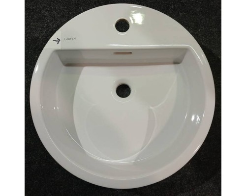 Laufen Living City Раковина 46х46х14 см, 1 отв., с дефектом, цвет: белый. 8.1343.1.000.104.1 с черной точкой Laufen Living City Раковина 46х46х14 см, 1 отв., с дефектом, цвет: белый. 8.1343.1.000.104.1 с черной точкой