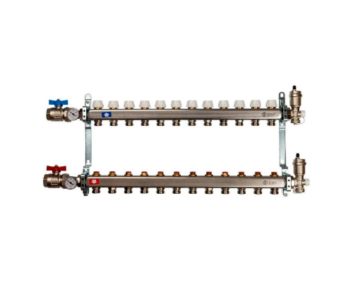 Коллектор STOUT из нержавеющей стали в сборе без расходомеров 10 выходов SMS 0912 000010