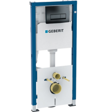 Система инсталляции для унитазов Geberit Delta 50 458.128.DW.1 с кнопкой смыва, черная