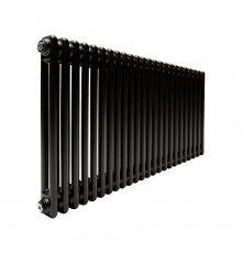 Трубчатый радиатор ТЕПЛОФОРТ ТР2057, 24 секции, боковое подключение 3/4”, черный мат 200106
