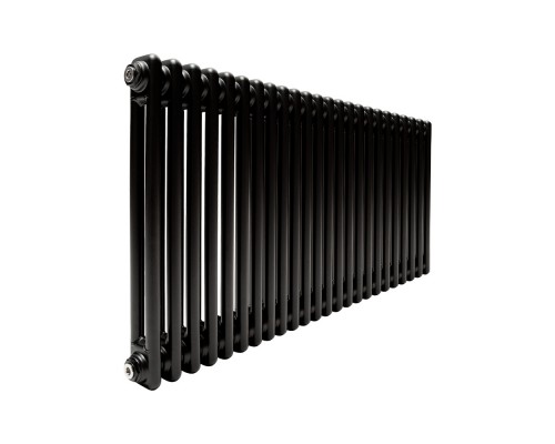 Трубчатый радиатор ТЕПЛОФОРТ ТР2057, 24 секции, боковое подключение 3/4”, черный мат 200106