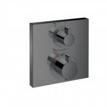 Hansgrohe Ecostat Square Термостат для душа, 2 источника, внешняя часть, цвет: шлифованный черный хром. 15714340