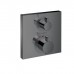 Hansgrohe Ecostat Square Термостат для душа, 2 источника, внешняя часть, цвет: шлифованный черный хром. 15714340