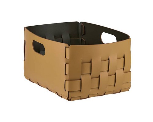 ADJ Корзинка Bottega, 25x25xH20 см., цвет: горчичный/оливковый. 1044.40/55