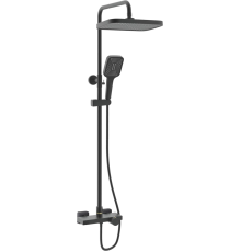 Душевая стойка Rose R1896H-6 с термостатом, черная
