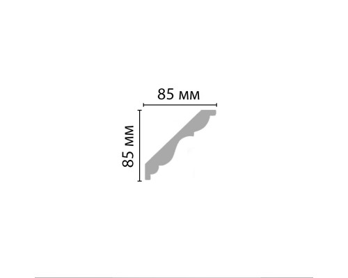 Плинтус потолочный гладкий DECOMASTER 96406F гибкий (85*85*2400мм)