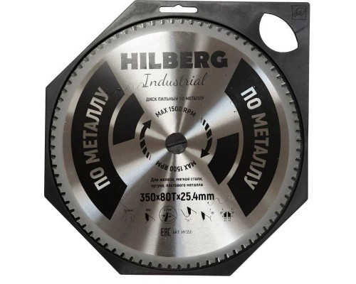 Диск пильный Hilberg Industrial Металл 350*25,4*80Т Диск пильный Hilberg Industrial Металл 350*25,4*80Т