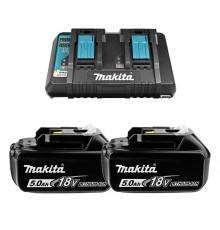 Аккумулятор Makita BL1850B + ЗУ DC18RD (191L75-3)