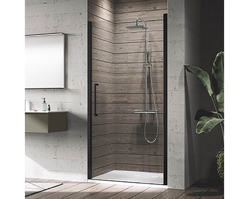 Novellini Young Душевая дверь/дверь для угла правая/левая 97-101х200см., для ниши, распашная, стекло, цвет: черный. Y21B97-1H