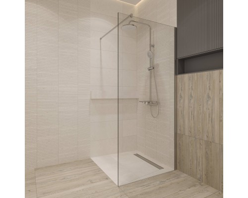 Душевая перегородка DIWO Орёл 90 см, профиль хром матовый