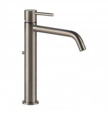 Gessi Emporio Via tortona Смеситель для раковины, на 1 отв, высокий с длинным изливом, с донным клапаном, цвет: Finox Brushed Nickel. 18605#149