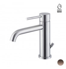 Newform X-STEEL 316 Смеситель для раковины на 1 отв.,  с донный клапаном, излив 14.5см., цвет: PVD Brushed copper bronze. 69610X.59.067