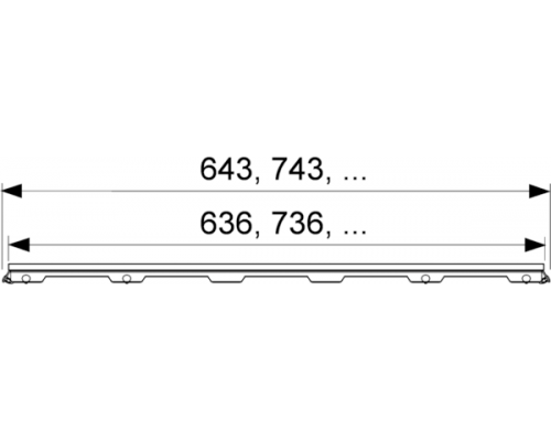 TECE drainline, cтеклянная панель: 900 мм, стекло белое. 600991