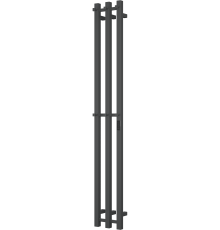 Полотенцесушитель электрический Bauedge Stella R 12х160, матовый черный RAL9005