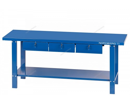 Верстак слесарный, 3 подвесных ящика NORDBERG TT3