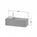 Duravit White Tulip Тумбочка подвесная 130x55х40.8см., раковина, 1 выдвижной ящик, цвет: белый высокоглянцевый. WT4977R8585,  2362430079