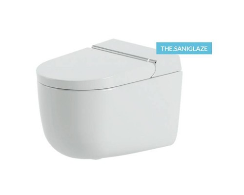 Artceram Hype Унитаз-биде 38х59см., подвесной, безободковый, saniglaze, soft-close, с пультом управления, цвет: белый матовый. KHYV001 05 00