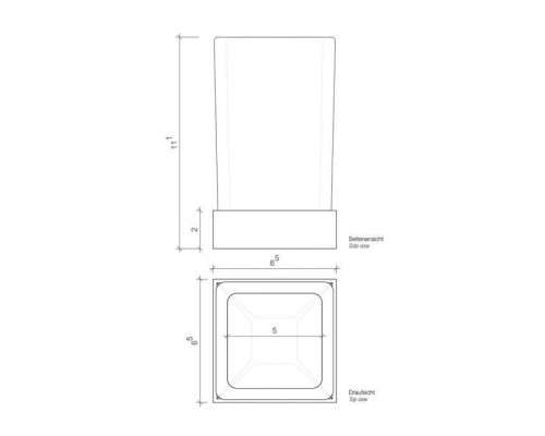 Decor Walther Corner SMG Стакан настольный, стекло сатинированное, цвет: золото. 0562520