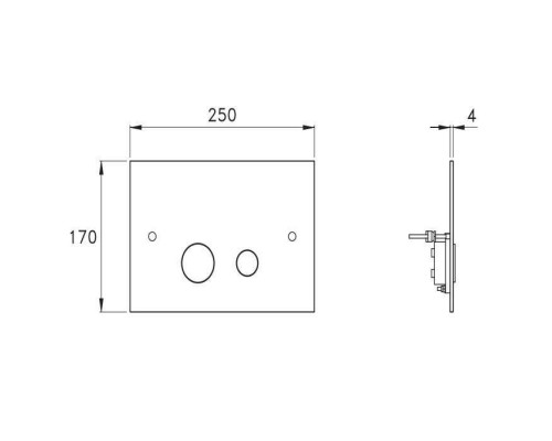 Stella Completamenti Клавиша смыва для унитаза, двойная, цвет: бронза. UN 09500 BZ00