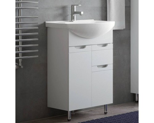 Тумба с раковиной Corozo Лея 60 белая