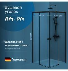 Душевой уголок AM.PM X-Joy W94G-403-9090-BТ 90х90 см, профиль черный матовый