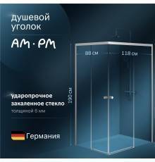 Душевой уголок AM.PM X-Joy W94G-403-12090-MТ 120х90 см, профиль хром матовый