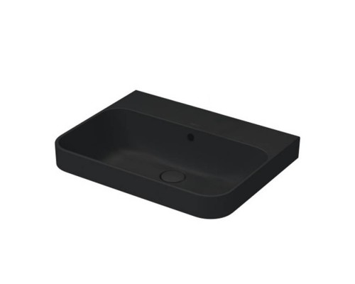 Duravit Happy D.2 Plus Раковина накладная, 60х46см., без отв., выпуск с керамической крышкой, цвет: Anthracite matt. 2360601360