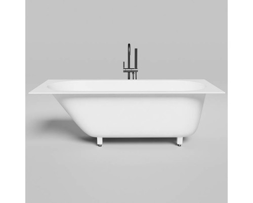 Salini Ornella Kit Встраиваемая ванна 170х75х60cм, овальная чаша, донный клапан, сифон, щелевой слив-перелив, S-Sense, цвет: белый матовый. 102411M