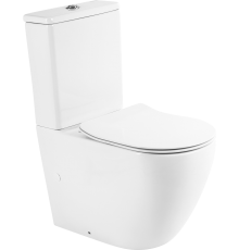 Унитаз-компакт BelBagno Sfera-r BB2141CPR безободковый, крышка BB2034SC с микролифтом, бачок BB2141T