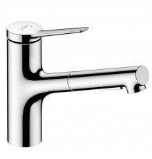 Hansgrohe Zesis M33 Смеситель для кухни, 1 отв., с вытяжным душем, sBox lite, цвет: хром. 74803000