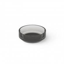 Dea Design Washbasins Раковина 43х43х15см., накладная, без отв., Glasstek, прозрачная смола, цвет: Smoky Black R4. DD9096 430 R4