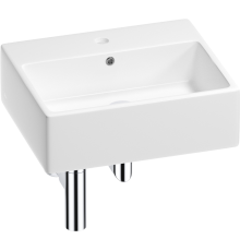 Накладная раковина Wellsee Graceful Pro 201001346, 50, с сифоном и донным клапаном, глянцевый белый, хром