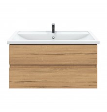 Тумба с раковиной SanStar Lavanti 100 подвесная, дуб вотан, раковина Фостер