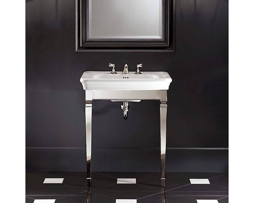 DevonDevon Etoile Консоль 70х53см, с раковиной на 3 отверстия, напольная, цвет: глянцевый никель/белая. IBLG3FET, DEDUKENK DevonDevon Etoile Консоль 70х53см, с раковиной на 3 отверстия, напольная, цвет: глянцевый никель/белая. IBLG3FET, DEDUKENK
