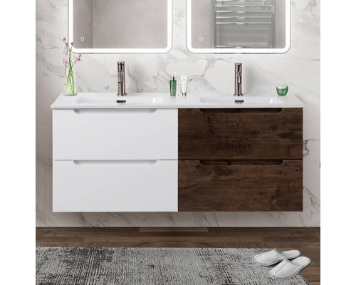 Тумба с раковиной BelBagno Etna 120 bianco lucido, rovere moro