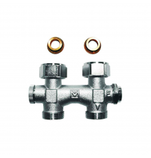 Узел подключения ГЕРЦ -3000 проходной G3/4 с шаровым краном для 2-х трубных систем 2299343501