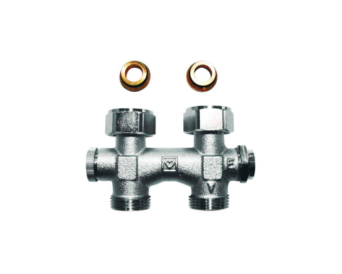 Узел подключения ГЕРЦ -3000 проходной G3/4 с шаровым краном для 2-х трубных систем 2299343501