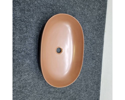 Azzurra Elegance Circle Раковина накладная 60x40 см, без отв., без перелива., цвет: Rame. ECI60 RA*0