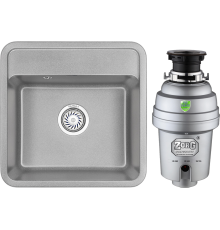 Комплект Мойка Granula Standart 5001, базальт + Измельчитель Zorg Inox D