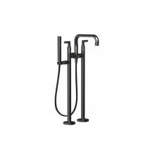 Gessi Inciso Напольный смеситель для ванны с ручным душем, цвет: Black Metal Brushed PVD. 58029#707