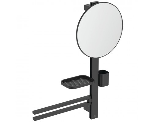 IS BD588XG ALU+ Beauty Bar S Комплект аксесуаров: H=700 мм, зеркало Ø320 мм, полочка, стакан, рогах2 BD588XG