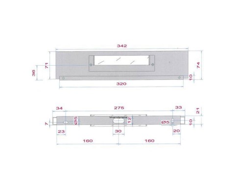 Decor Walther Slim 34 Светильник настенный 34x7x2см, 1x R7S 118mm max. 100W, цвет: хром. 0331200