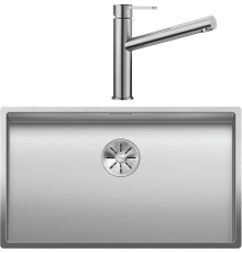 Комплект Мойка кухонная Blanco Claron 700-U матовая + Смеситель Ambis Ambis 523118