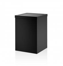 Decor Walther DW 113 Корзина для бумаги 20x20x30см, с крышкой, напольная, цвет: черный матовый. 0610160