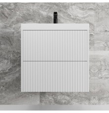 Тумба с раковиной Style Line Стокгольм 60 подвесная, белый рифленый софт