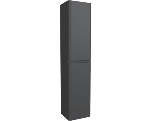 Шкаф-пенал для ванной Aquanet Эмбер черный матовый