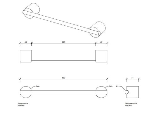Decor Walther Stone HTE30 Полотенцедержатель 30см, подвесной, цвет: белый / хром. 0975054 Decor Walther Stone HTE30 Полотенцедержатель 30см, подвесной, цвет: белый / хром. 0975054