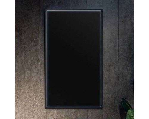 Зеркало Art Max Aversa 70х120 черное, с LED-подсветкой, 6000К Зеркало Art Max Aversa 70х120 черное, с LED-подсветкой, 6000К